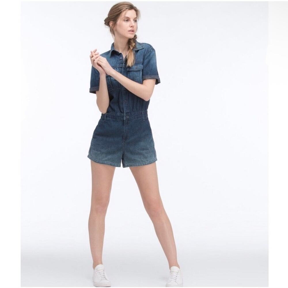 AG Adriano Goldschmied “Rhonda” Utility Denim Romper – Size Small